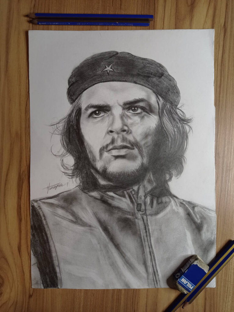 Charcoal Portrait of Che Guevera